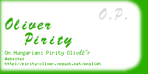 oliver pirity business card